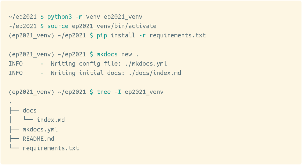 mkdocs + github talk requirements